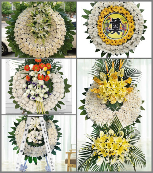 上海奉贤区柘林镇华亭村花圈速递